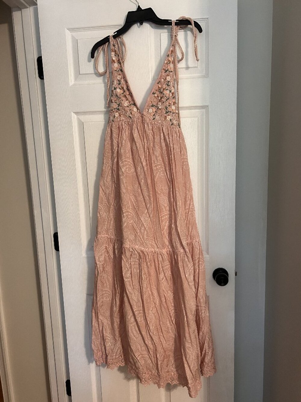 Pinnacle Shruti Sanchety Blush Embroidered Maxi Dress